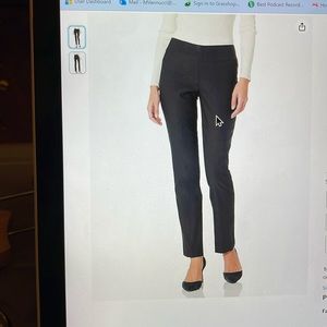 Nic+Zoe Wonderstretch straight pants in black 14